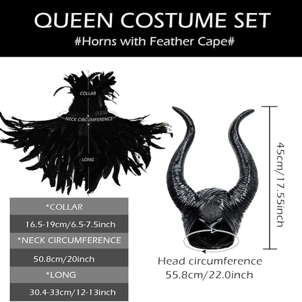 Gothic Black Feather Cape Shawl - Picture 2 of 5